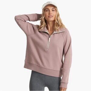 Vuori Restore Half Zip in Dusty Mauve - Women